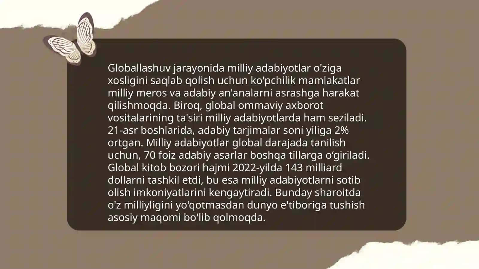 XXI asr jahon adabiyoti muammolari 4