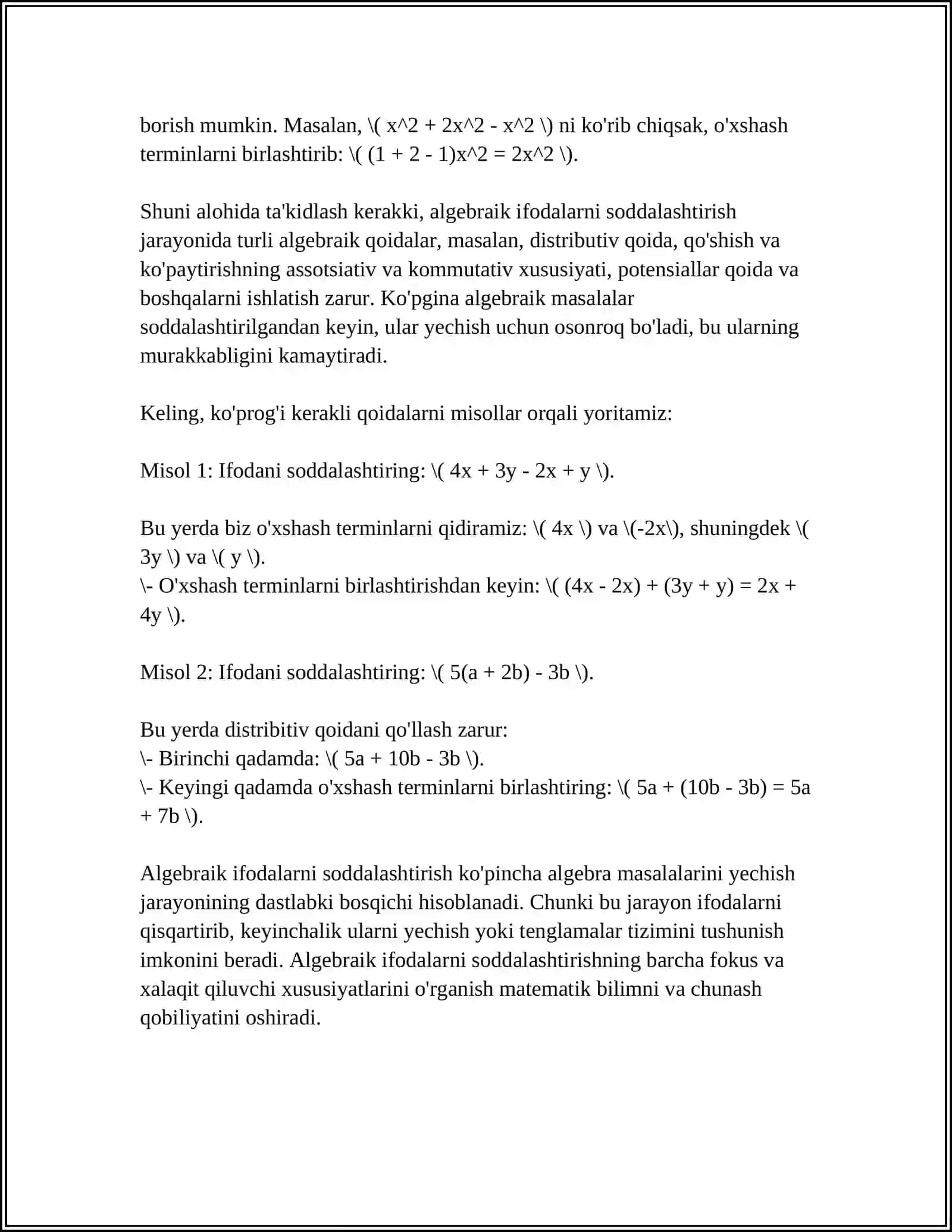 ALGEBRA VA SONLAR NAZARIYASI 4
