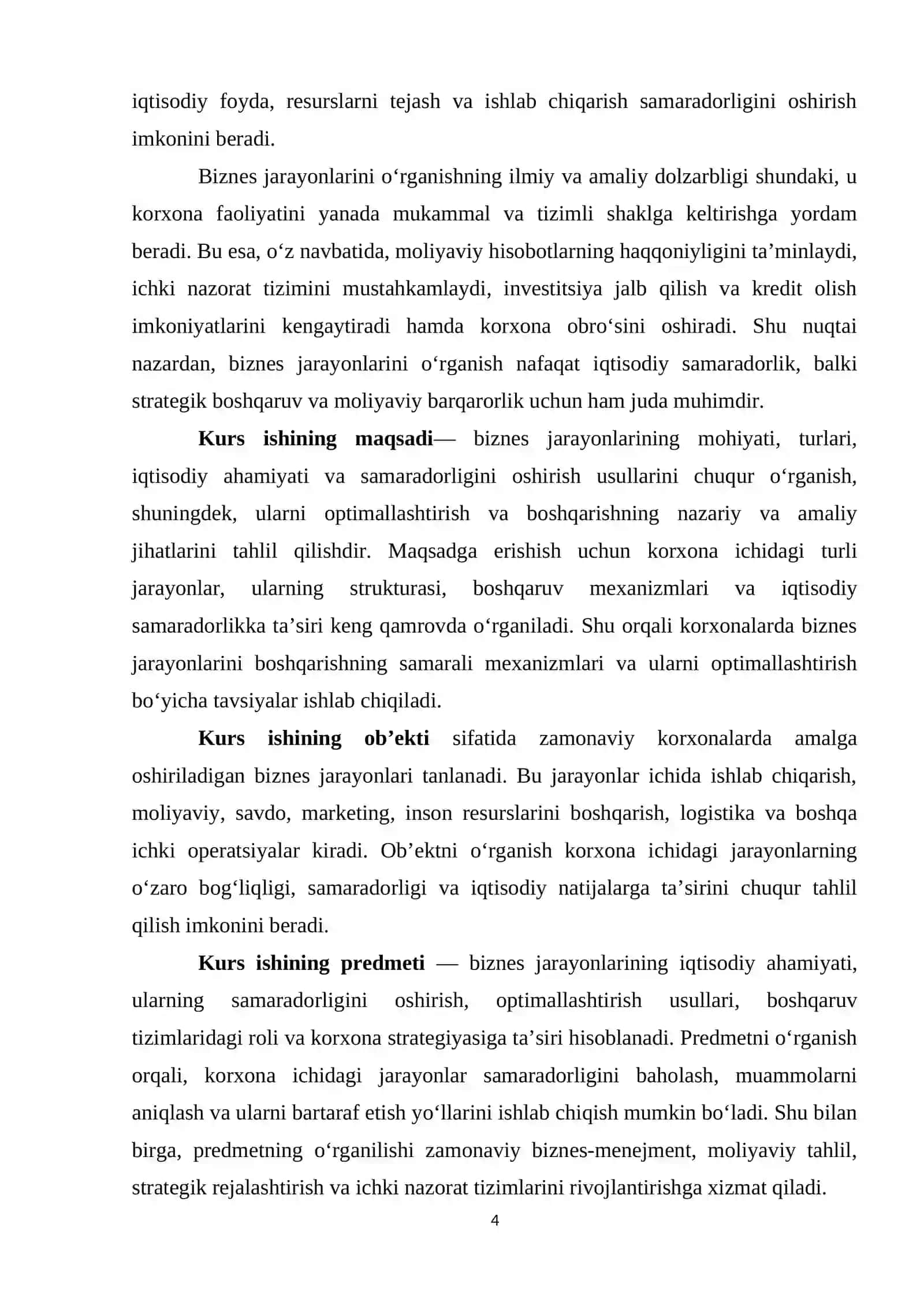 Biznes jarayonlarining ahamiyati 4