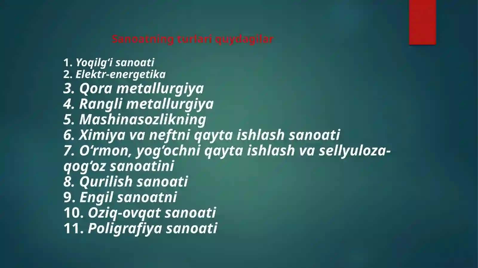 SANOATNING HUDUDIY TASHKIL QILISH OMILLARI 4