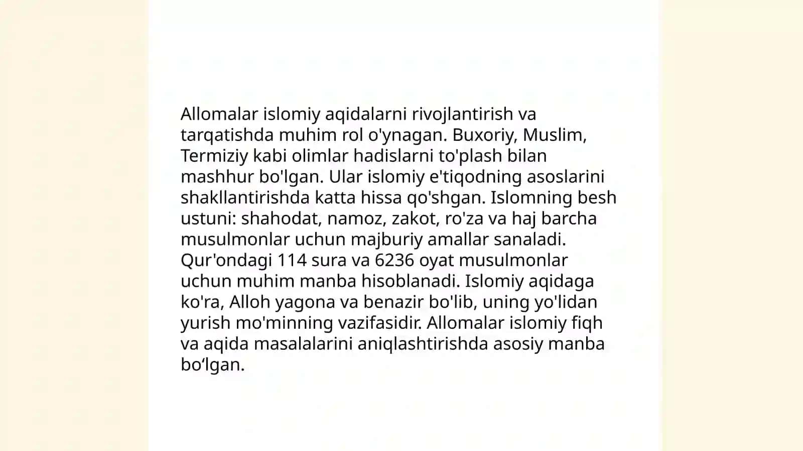 Allomalar dinning asosiy tamoyillari 4
