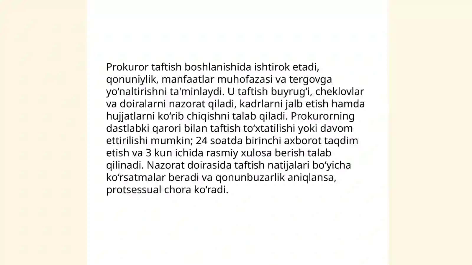 Taftish tartibida ish yuritishda PROKUROR ishtiroki 4