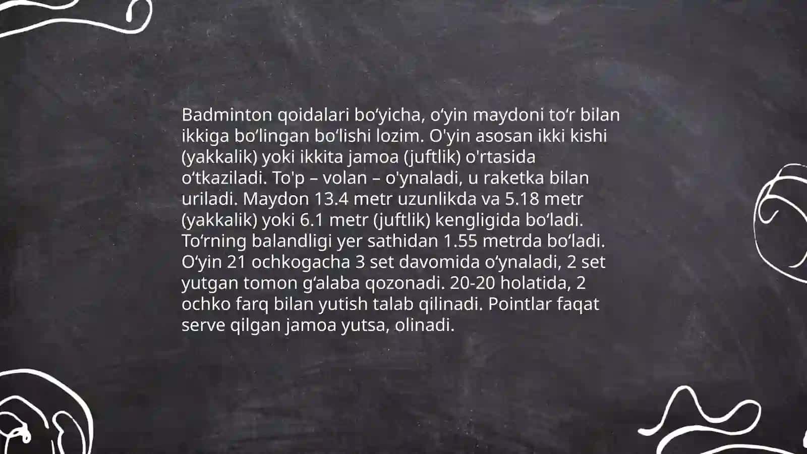 Badminton haqida maʼlumot 4