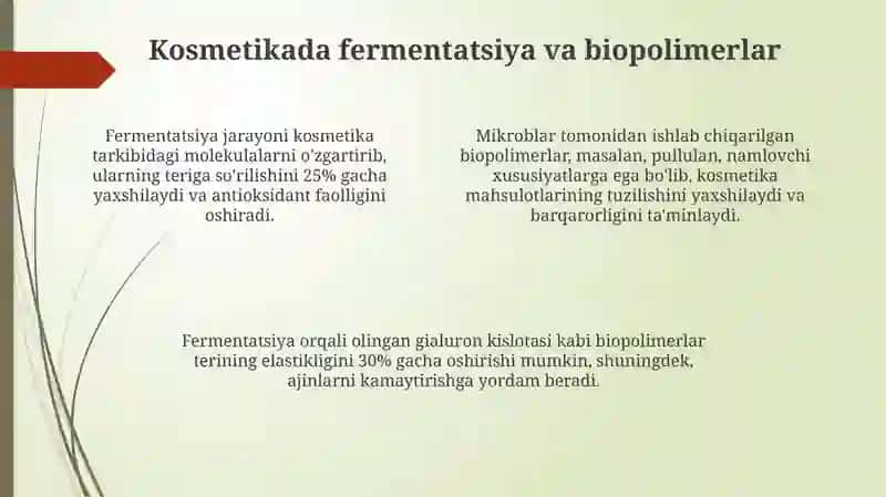 Mikroorganizmlar kosmetika ishlab chiqarishda 4