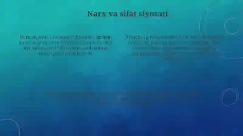 Tovar siyosati 4