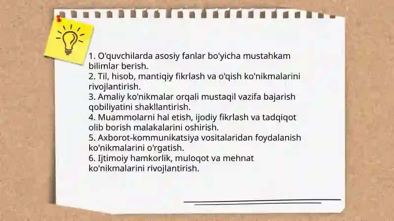 Boshlang'ich ta'limning maqsad va vazifalari 4