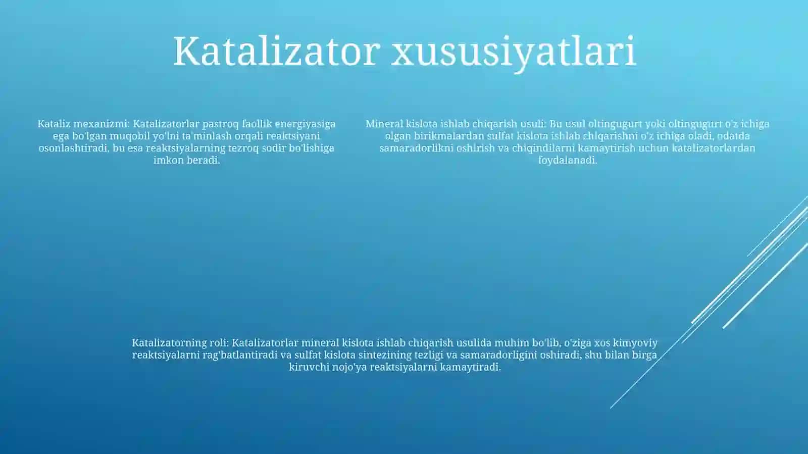 Sul Fat Kislota Ishlab Chiqarishning Minorali Usuli 4