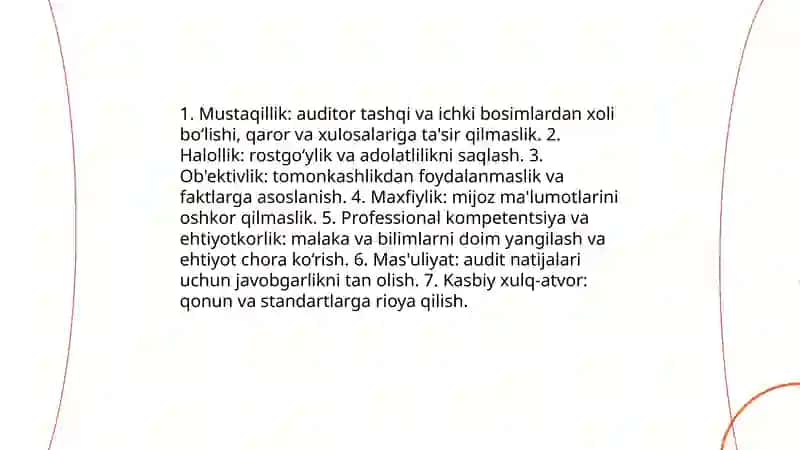 Auditning axloq kodeksi va uning maqsadi 4