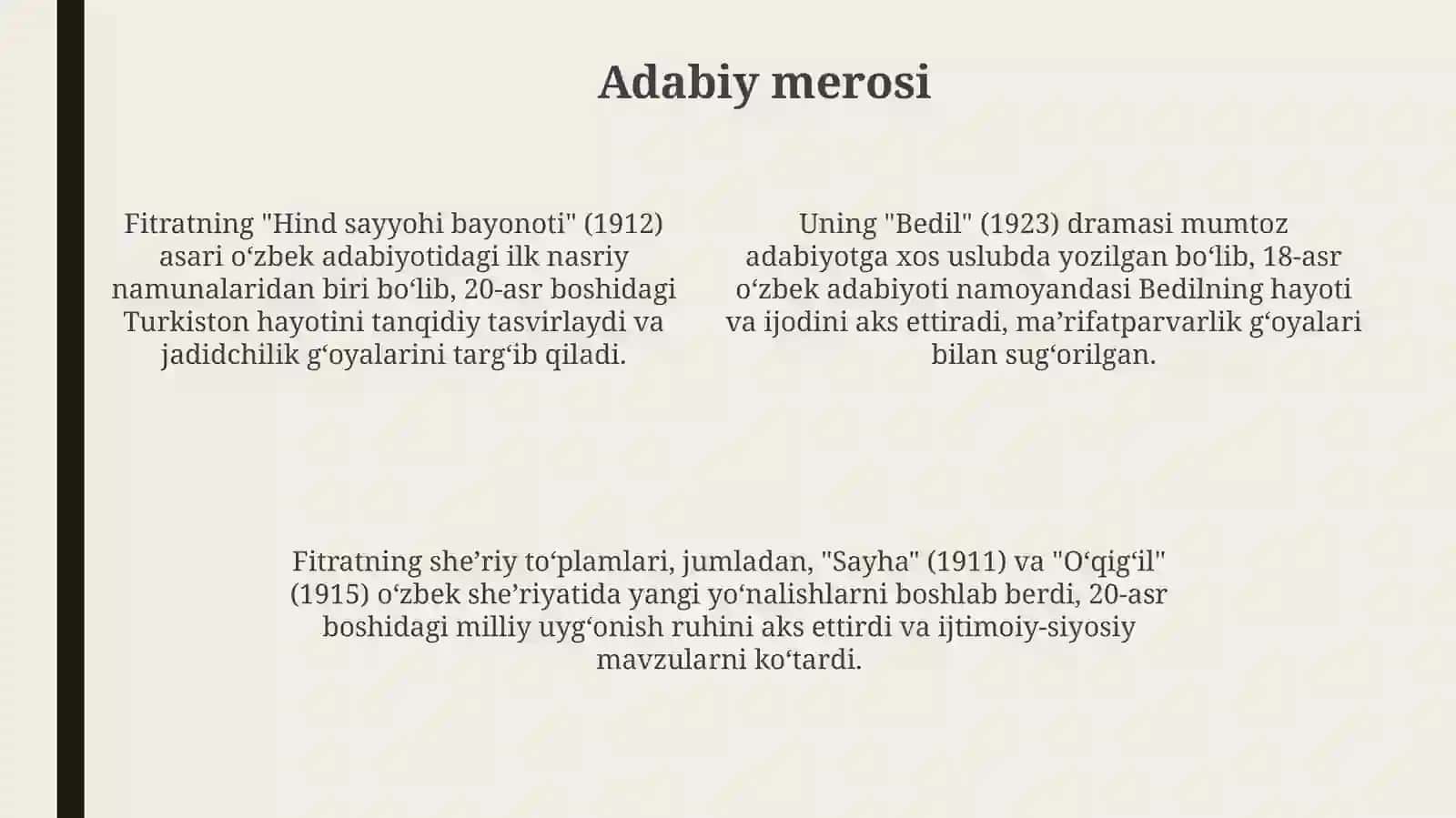 Abdurauf Fitrat: Hayoti va Faoliyati 4