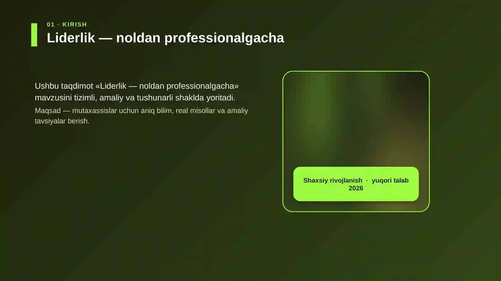 Liderlik — noldan professionalgacha 4