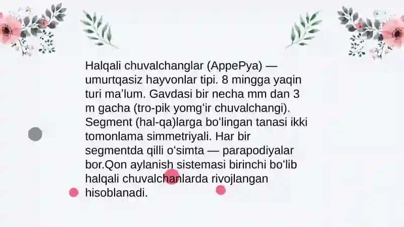 Halqali chuvalchanglar 4