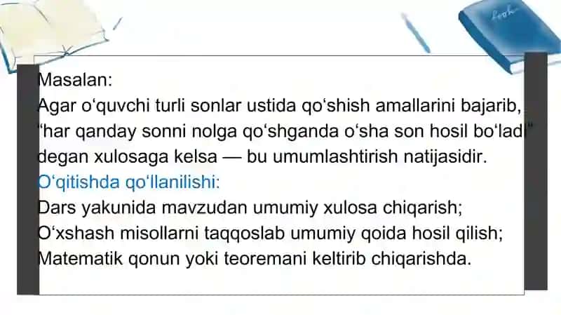 M.Oʻ umumlashtirish metodi 4