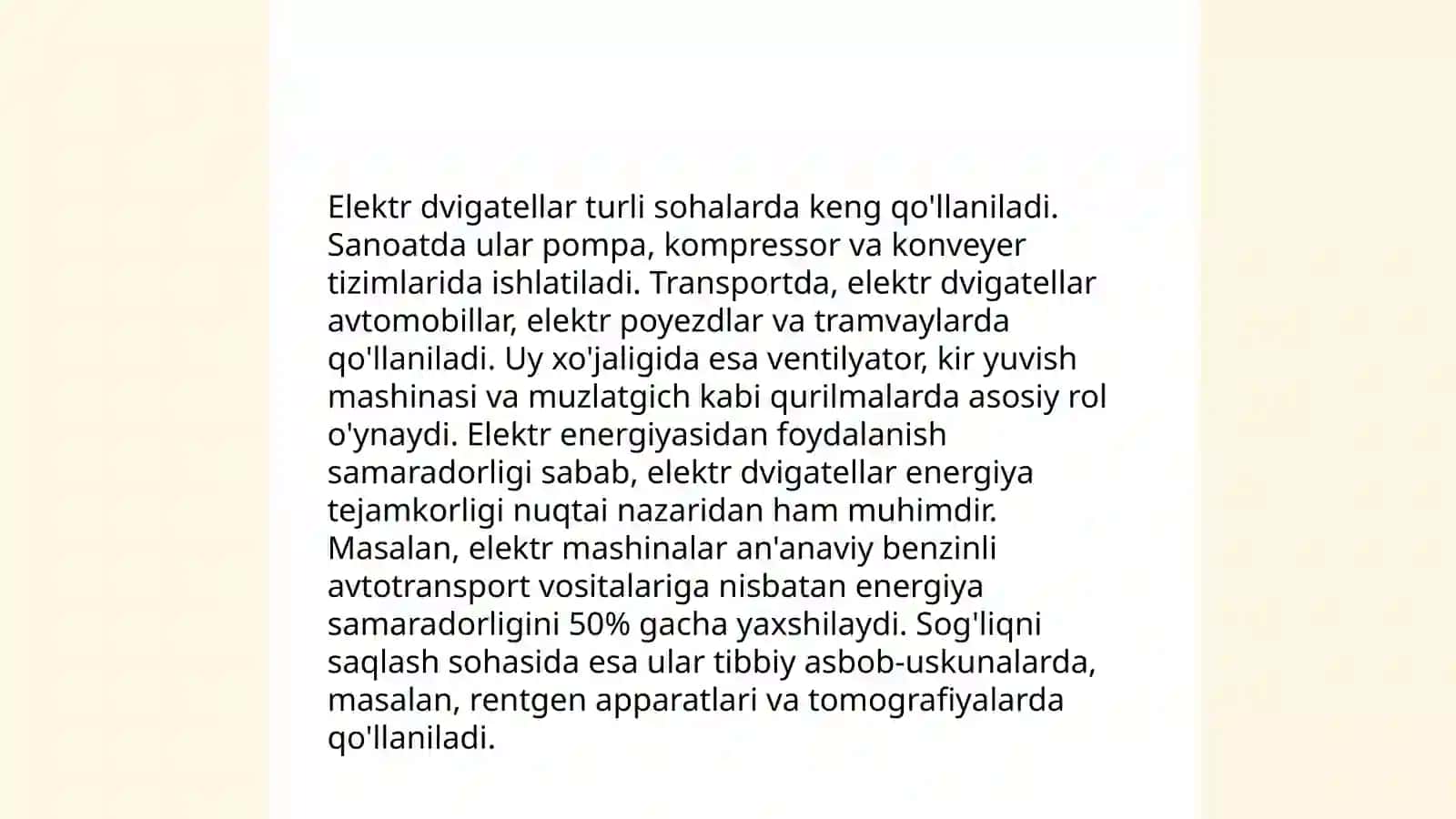 Elektr yuritmalar uchun dvigatellarni tanlash 4
