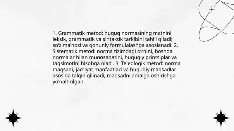 Huquq normalarini sharhlash 4