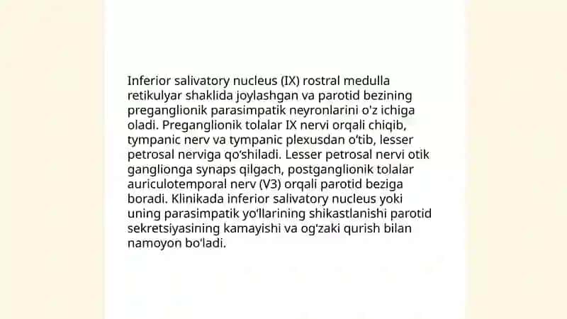 Aralash bosh miya nervlarning funksional va klinik anatomiyasi 4