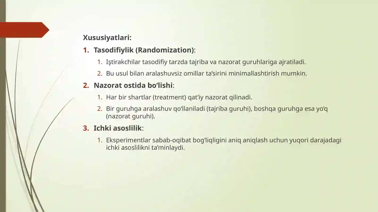 Eksperimentlar va Kvazi-Eksperimentlar 4