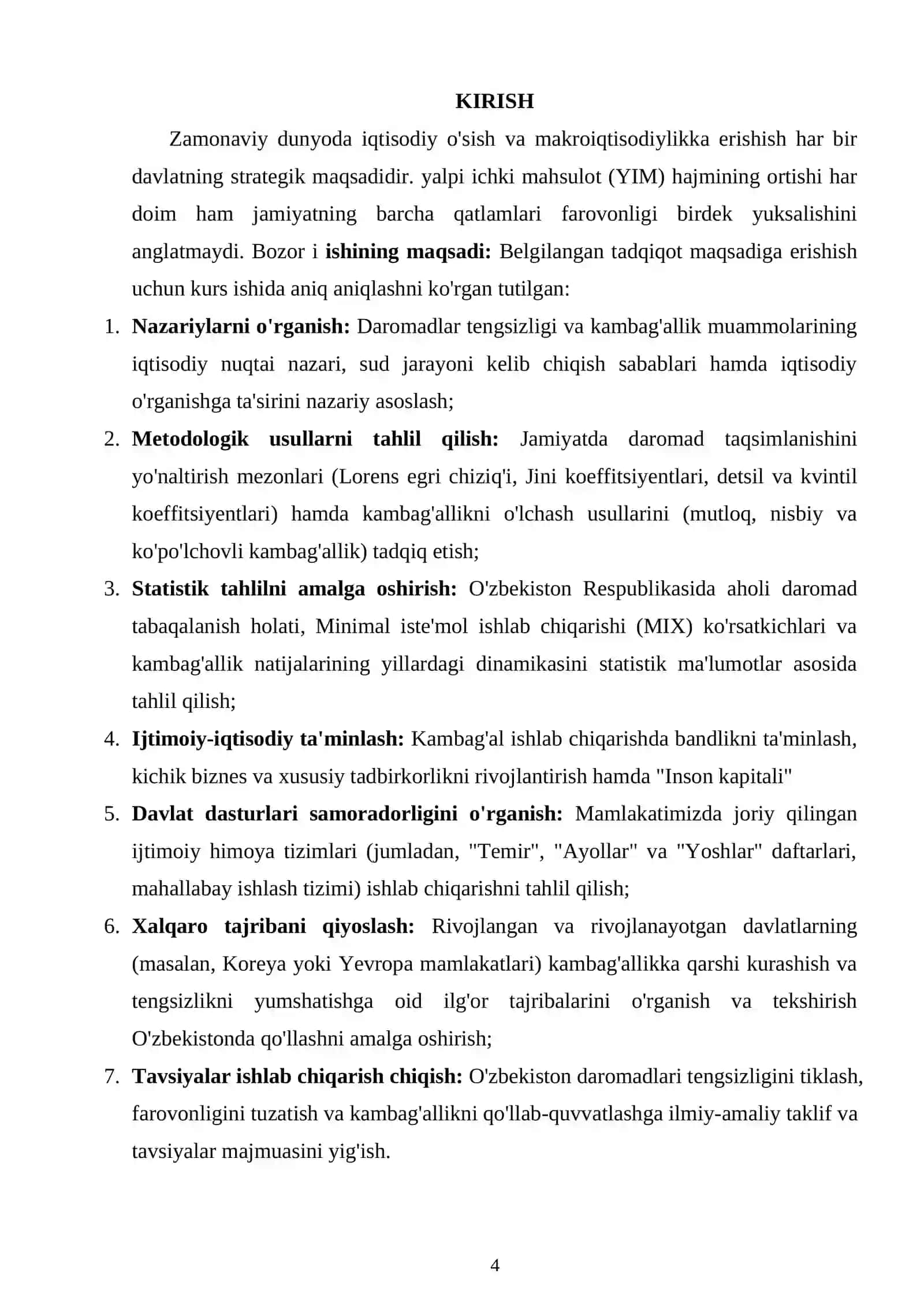 Daromadlar tengsizligi va kambag'allikni qisqartirish 4