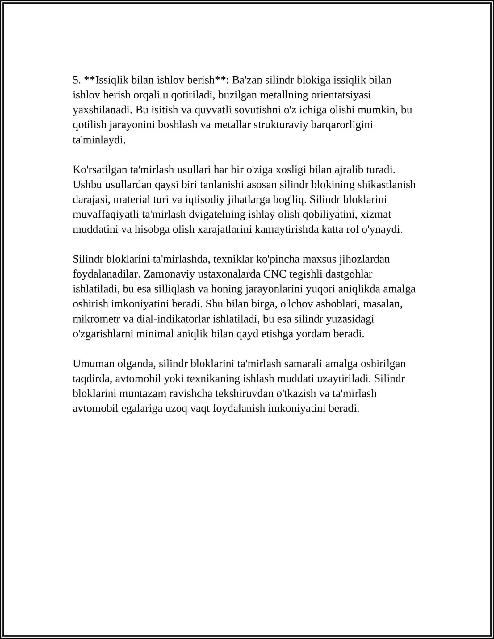 BLOK SILINDRLARINI TIKLASH 4