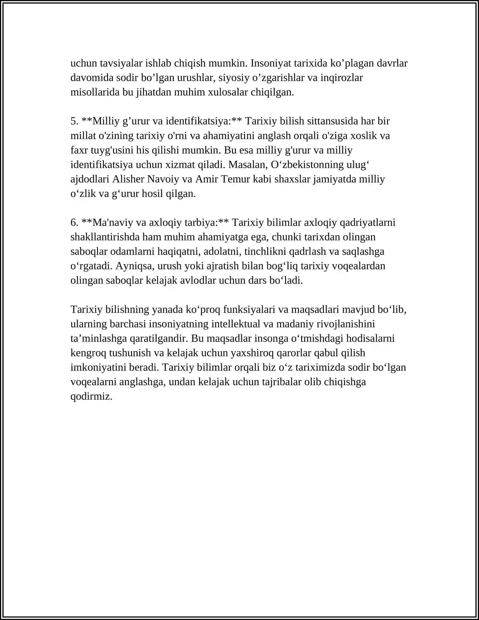 TARIXIY BILISHNING O’ZIGA XOSLIGI 4