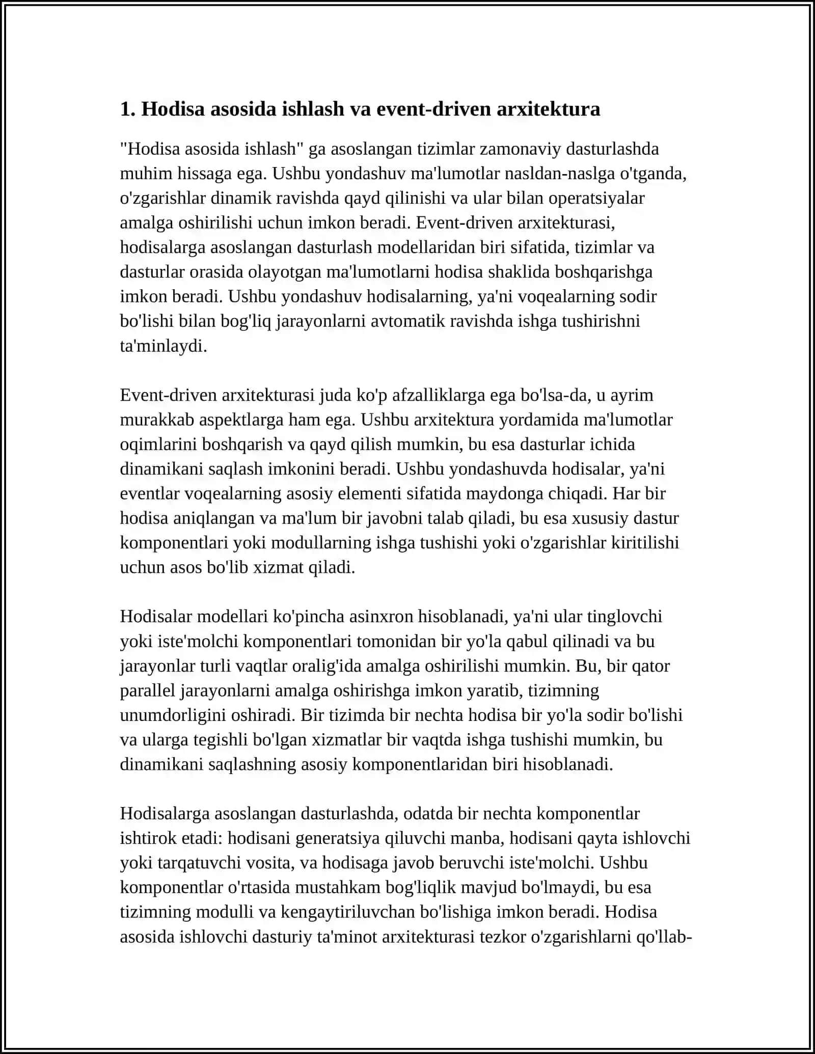 DASTURDA DINAMIKANI SAQLASH USULLARI 4