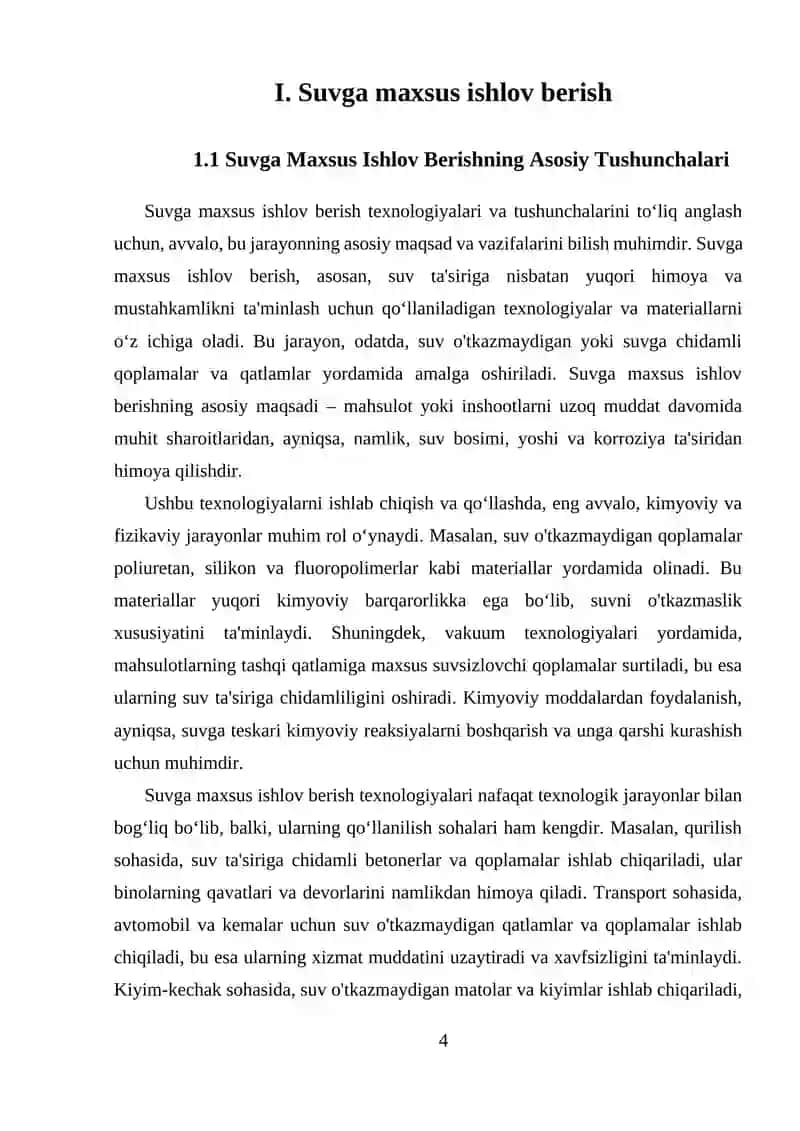 Suvga maxsus ishlov berish 4