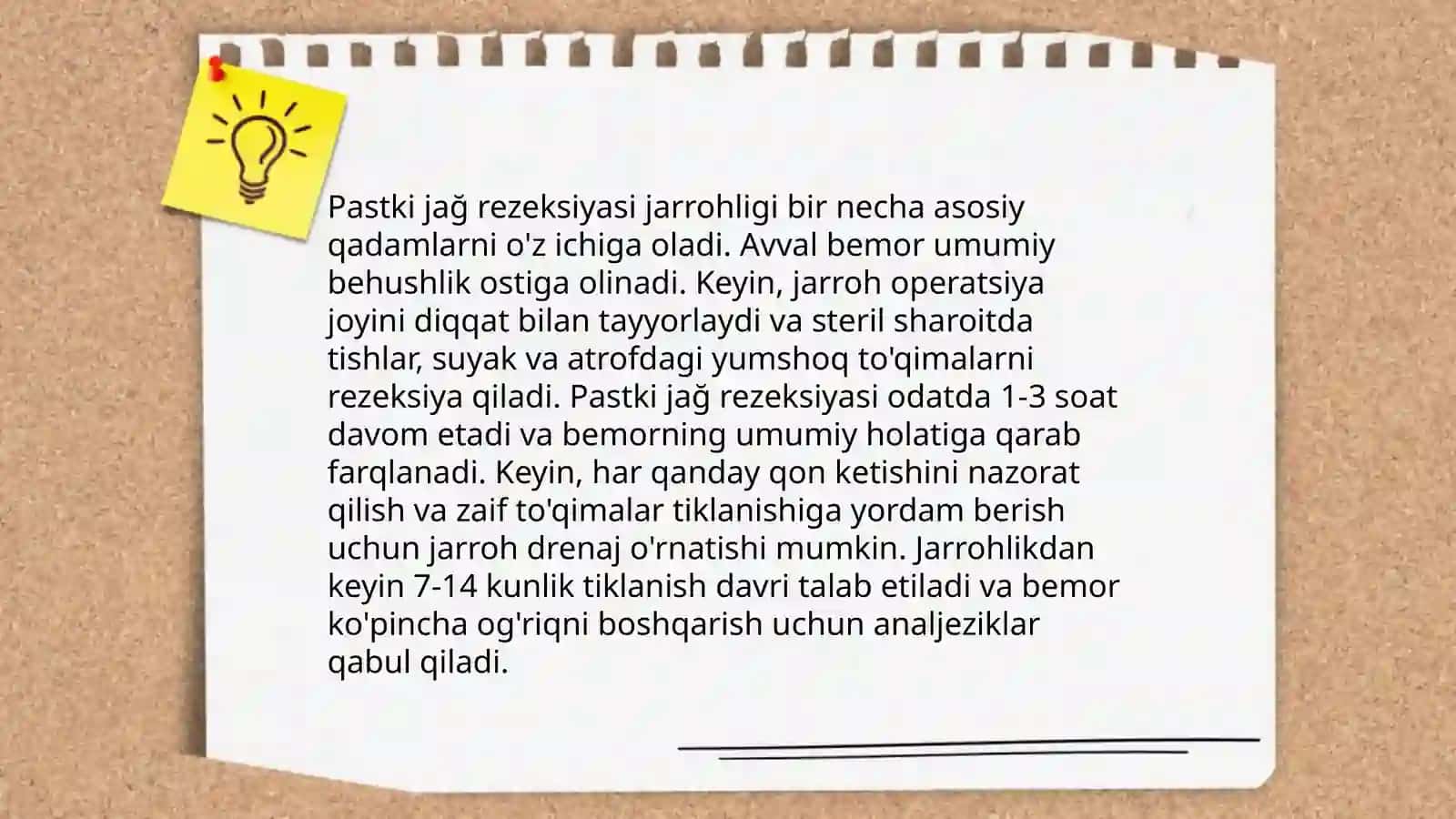 Yuqori va pastki jağlar rezeksiyasi 4