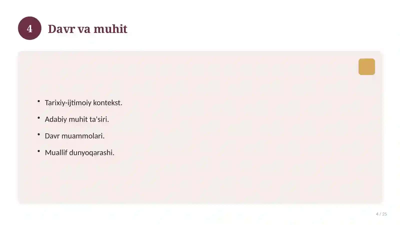 Hikoya janridagi asarni o'qitish metodikasi 4