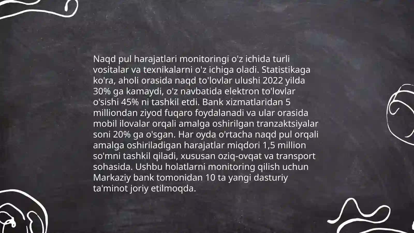 Naqd pul bilan to'lovlar rejasi 4