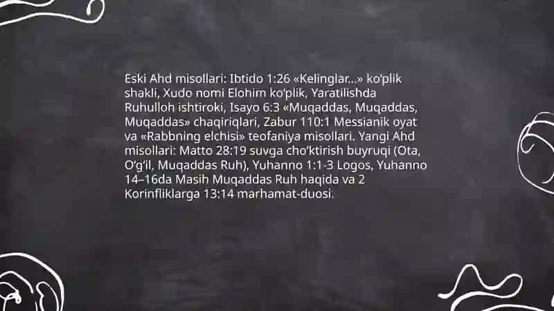 Yakka Xudoning uch qiyofasi 4