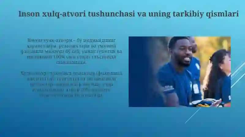 Inson xulq-atvorini o'rganish 4