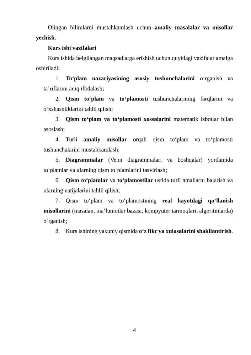 Kurs ishi Algebra va Sonlar nazariyasi 4