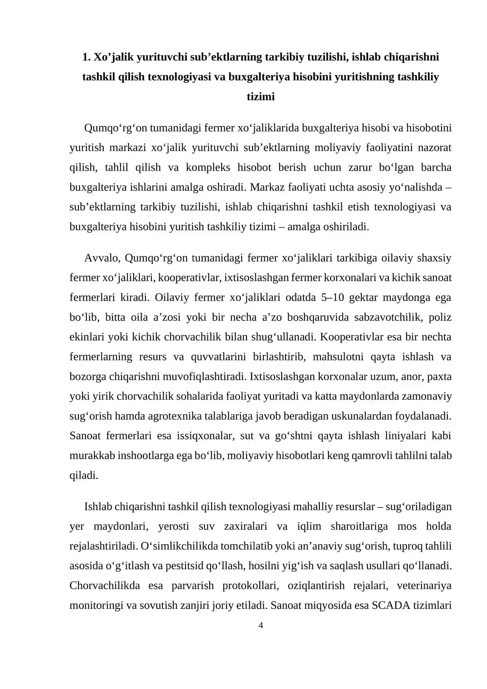 Xo’jalik yurituvchilar bo’yicha buxgalteriya hisobi 4