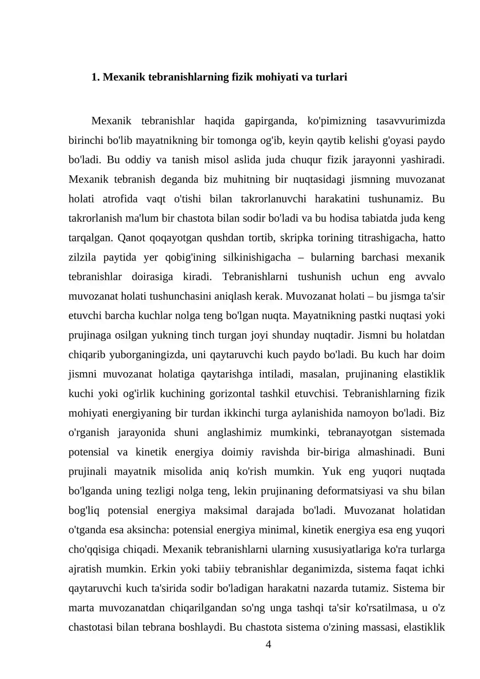 Mexanik tebranishlar va to‘lqinlar 4