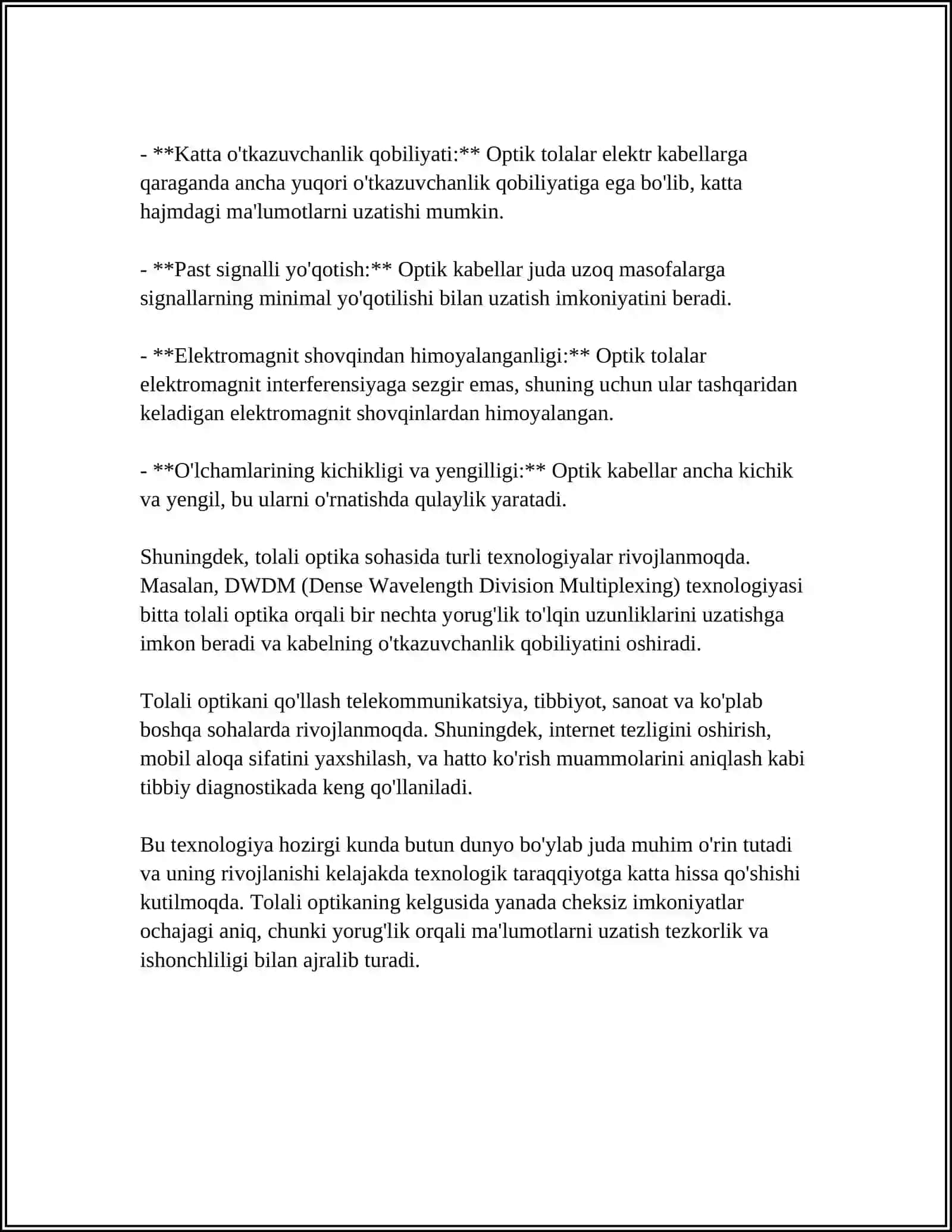 TOLALI OPTIKA ASBOBLARINING TIBBIYOTDAGI AHAMIYATI 4