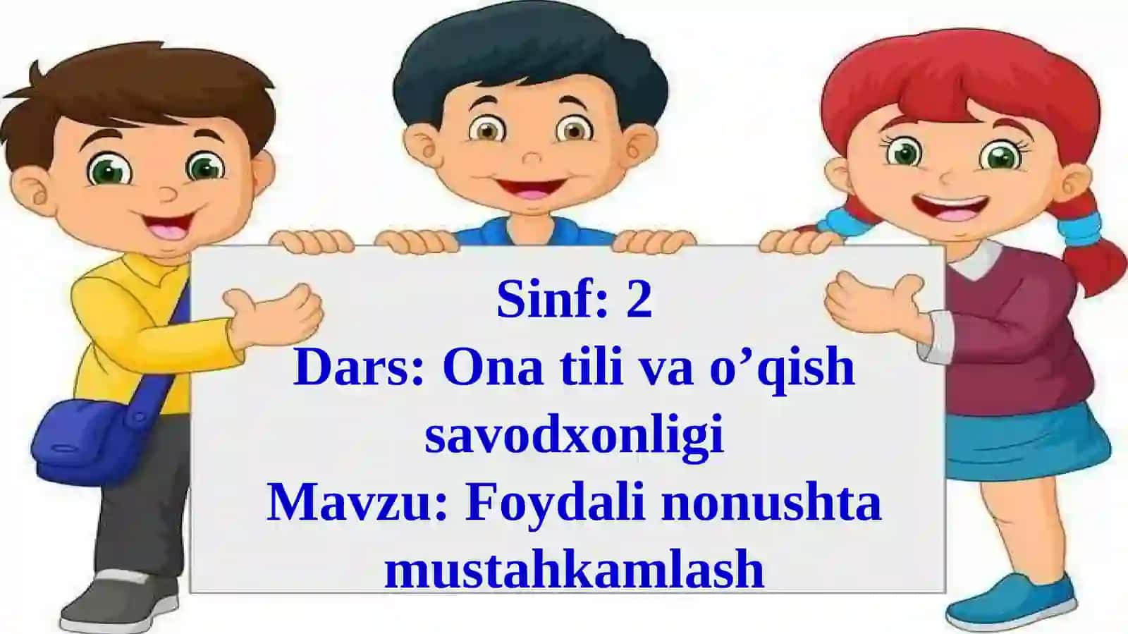 Foydali nonushta mustahkamlash 4
