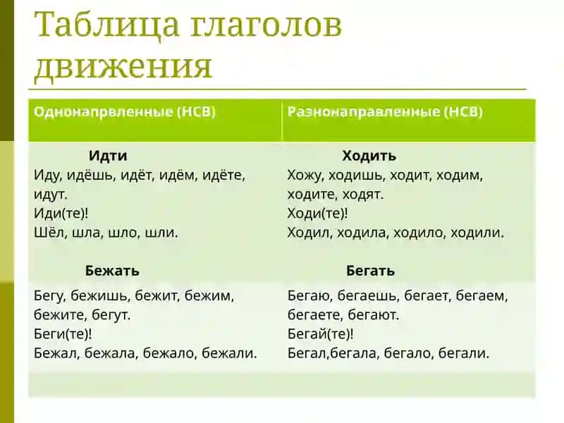 Методическая разработка урока по теме «Глаголы движения без приставок» 4