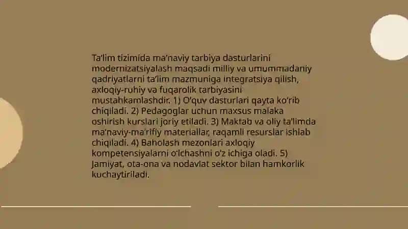 Milliy Qadriyatlarni Tiklash va Targʻib Qilish Siyosati 4