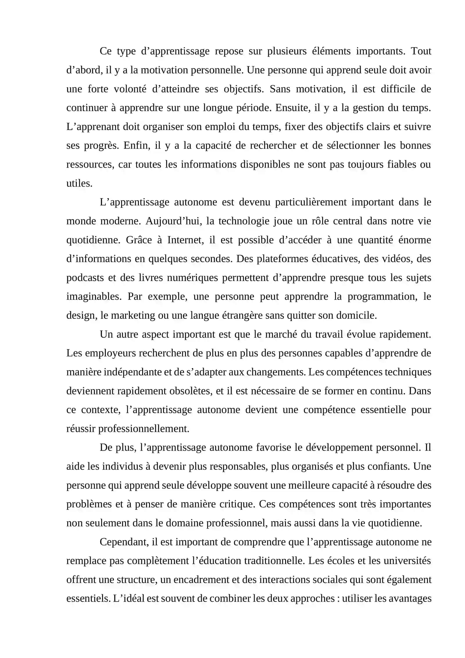 ÉTUDES DE CAS SUR LA RÉUSSITE GRÂCE À L’APPRENTISSAGE AUTONOME 4