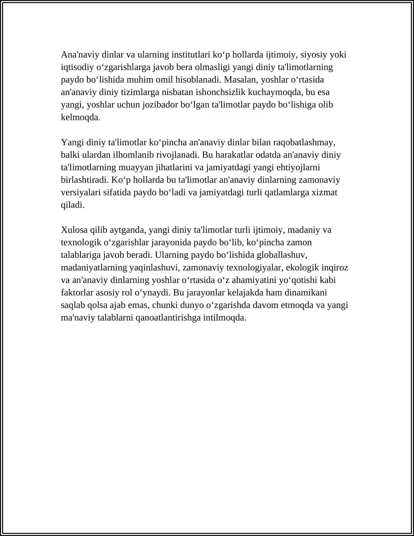 YANGI DINEY TA'LIMOTLAR SEKTALAR. KIBER MAKONDA DIN. MISSIONERLEK VA PROZELITIZM 4