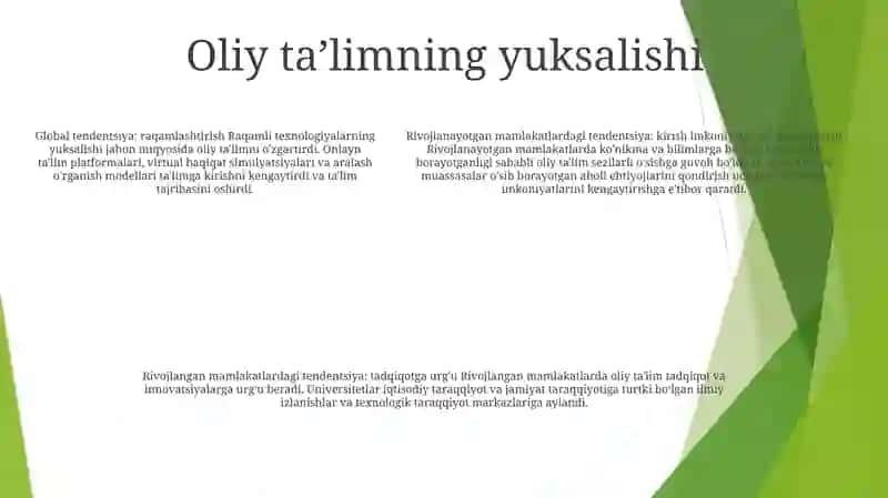 XX Asr Jahon Ta'lim Tizimida Global Tendensiyalar 4