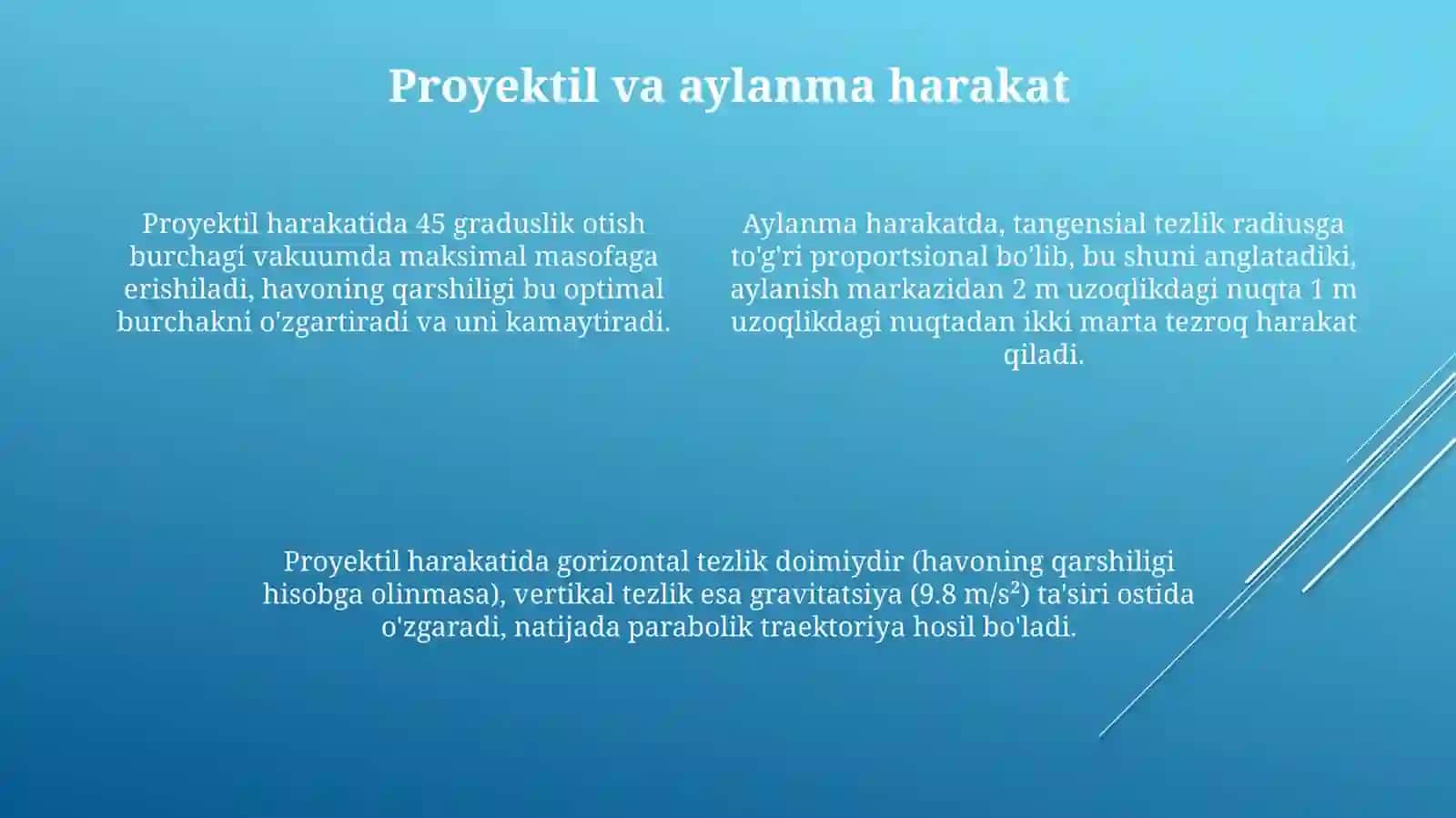 Odam harakatining kinematikasi 4