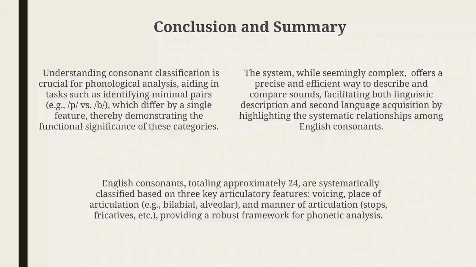 The classification of english consonants 4