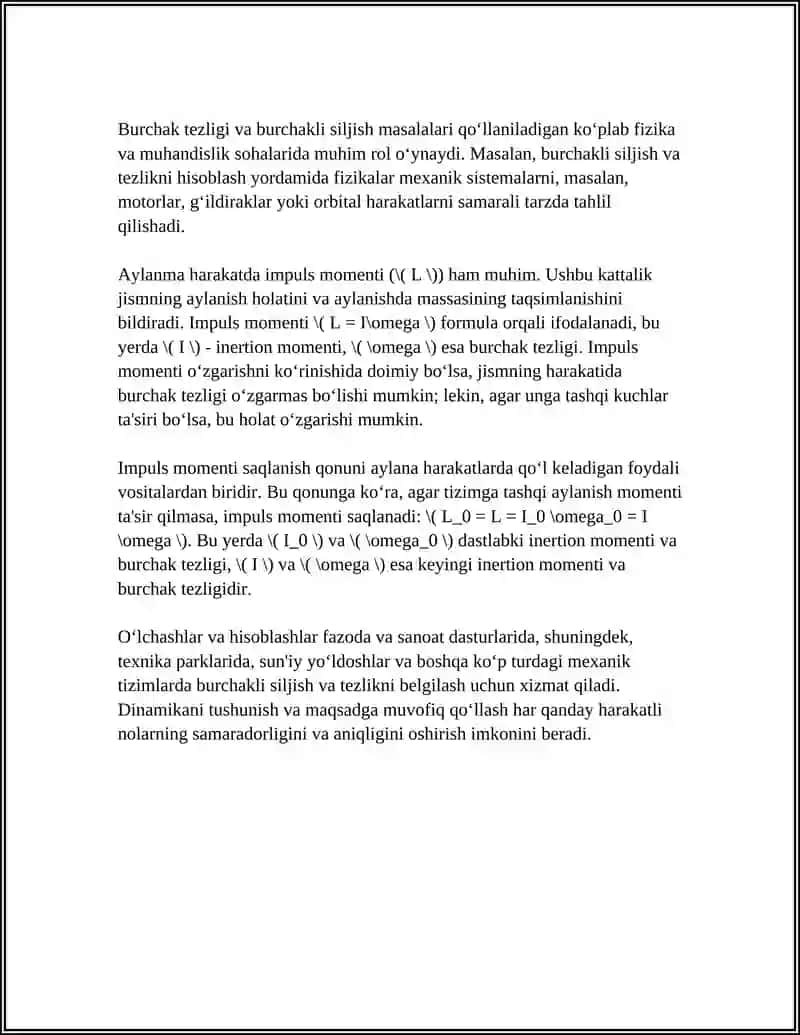 AYLANMA HARAKAT DINAMIKASI 4