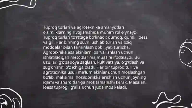 Tuproqning hosildorlikka ta'siri 4