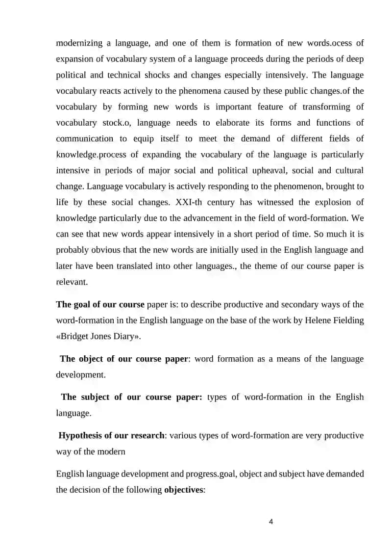 WORD FORMATION MODELS OF MODERN ENGLISH 4