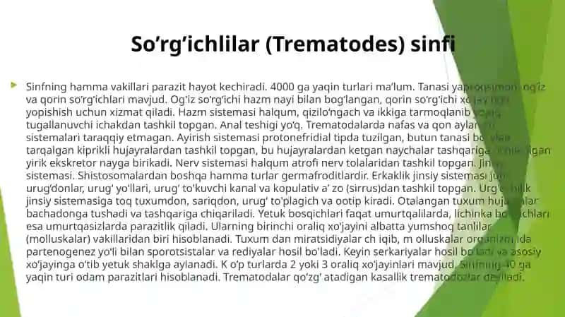So’rg’ichlilar-odamparazitlari 4