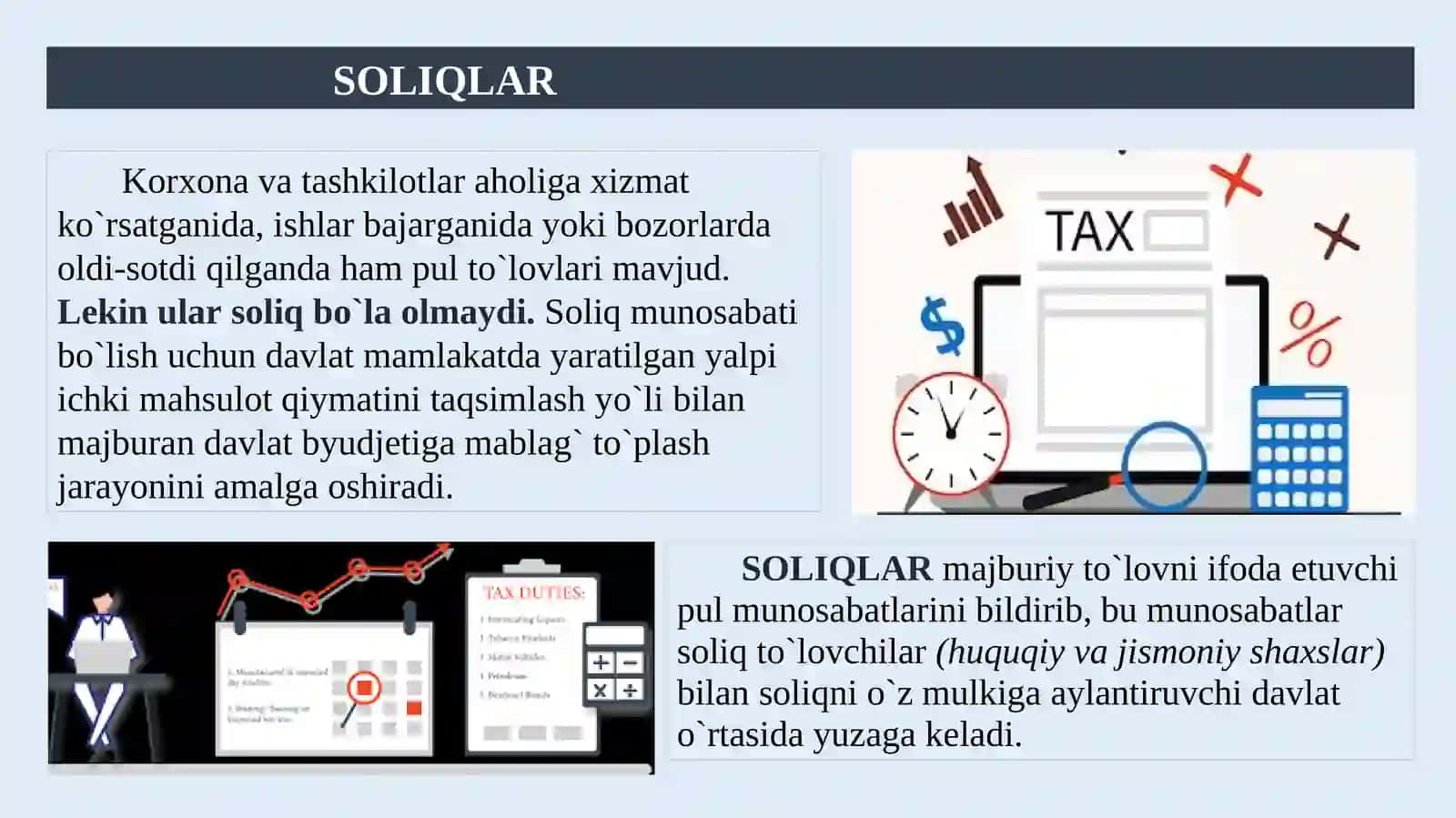SOLIQLAR VA SOLIQ TIZIMI 4