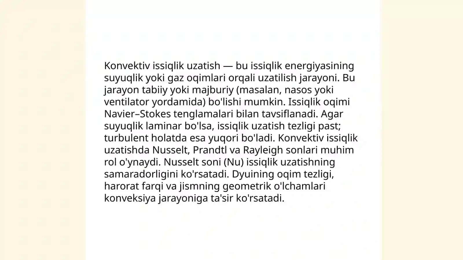 Konvektiv issiqlik almashinish 4