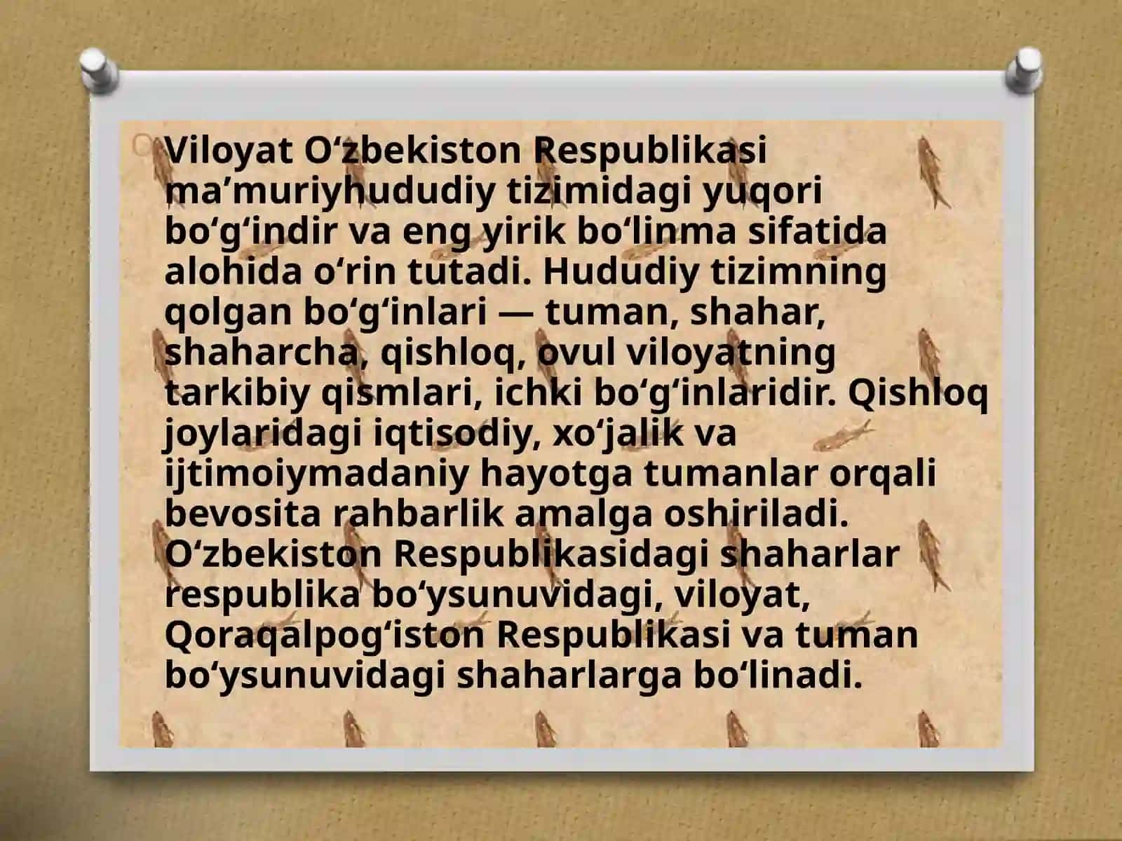O’zbekistonning ma’muriy-hududiy tuzilishi va imkoniyatlari 4