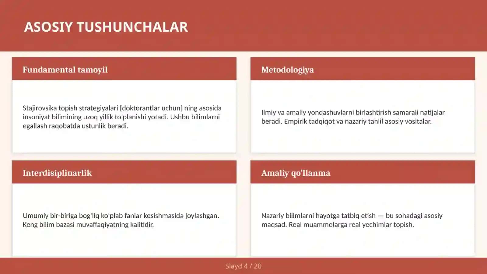 Stajirovsika topish strategiyalari [doktorantlar uchun] 4